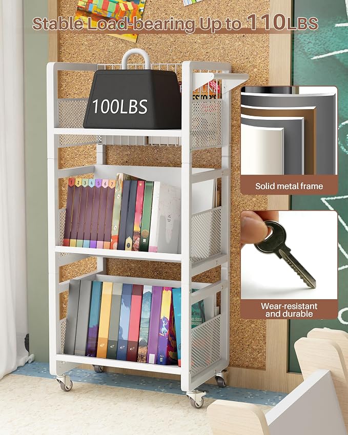 UMDONX Heavy-Duty Double-Sided Book Cart - Image 4