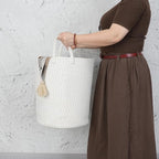 XUANGUO Cotton Rope Laundry Basket Hamper - Image 3