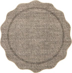 GarveeHome Scalloped Washable Round Rugs, Non-Slip Soft Round Rug 4ft Brown | - Image 9