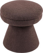 Furniture of America Rami Modern 18-inch Mushroom-Shape Upholstered Ottoman - Image 3