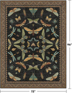 Dark 6x8 Insect Area Rug for Living Room - Image 2