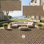 SAND MINE Reversible Mats, Plastic Straw Rug, Modern Area Rug, Large Floor Mat - Image 3