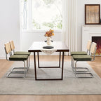 Zesthouse Natural Rattan Dining Chairs Set of 2, Mid Century Modern Dining - Image 7