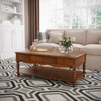 Mid-Century Modern Living Room Coffee Table Set, 3-Piece Solid Wood Living Room - Image 9