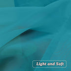 Turquoise Sheer Curtains 45 Inches Long 2 Panels, Light Filtering Sheer Curtains - Image 5
