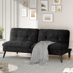 Shintenchi Futon Sofa Bed, Foldable Small Velvet Couch Bed by Shintenchi%7CFurnitureMadeforRealLife