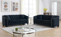 2 Piece Modern Chesterfield Velvet 77" 3-Seater Sofa Set, Upholstered Tufted by Unknown