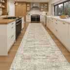 Soalmost Washable 3x16 Hallway Runner Rug Non-Slip Kitchen Entry Rugs Brown | - Image 4