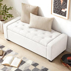 Huatean Home 48" Ottoman with Storage, Upholstered Entryway Bench with Seating - Image 5