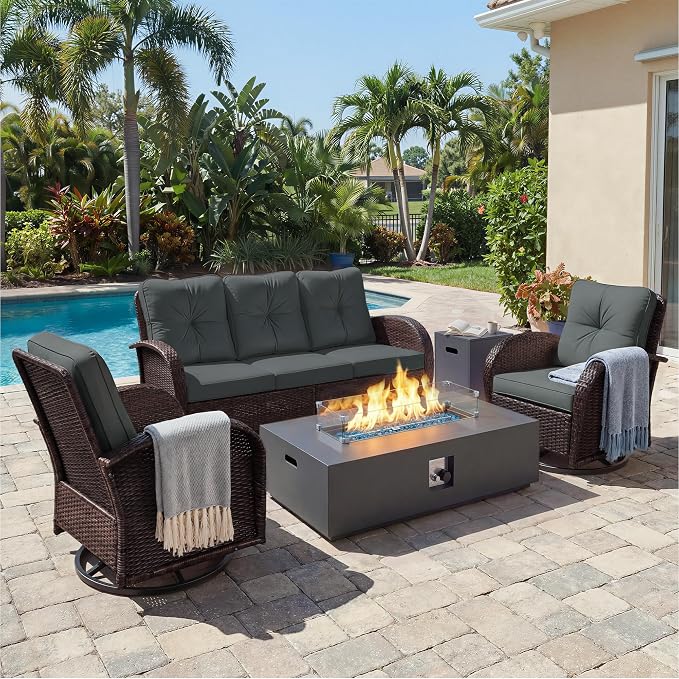 UPHA 7 Pieces Patio Furniture Set by UPHA