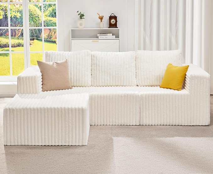 Hobestluk Modular Sectional Sofa Memory Foam Couch Oversized Sectional Sofa by YourHomeDeservesMore