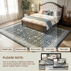 Washable Area Rug 4x6 for Living Room Bedroom | Low Pile; Non Slip;Machine - Image 5