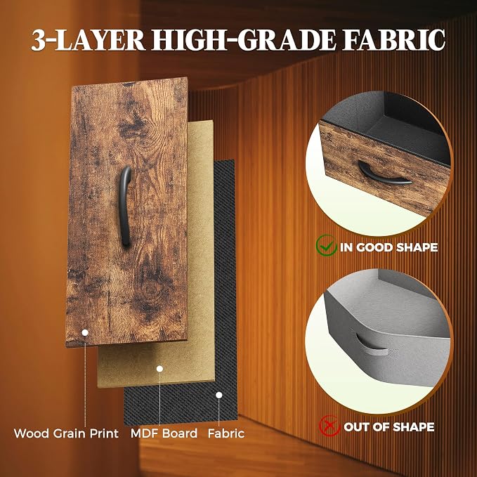 Huuger 63 Inch Dresser for Bedroom, Long Dresser - Image 6