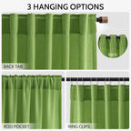 Lime Green Linen Curtains 72 Inch Long - Image 3
