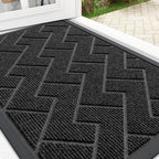 OLANLY Front Door Mat Outside 29.5x17, All-Season Absorbent Rubber Doormat | by OLANLY