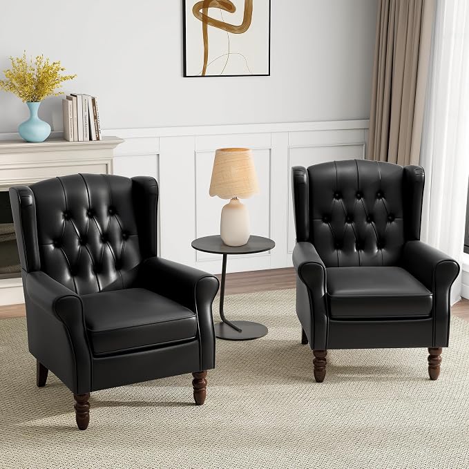 Mid-Century Modern Wingback Accent Chair - Image 6