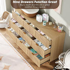 GarveeHome Rattan 9 Drawer Dressers - Image 8