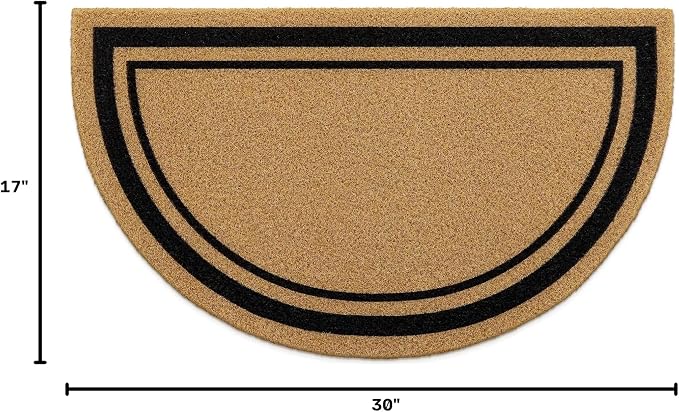 OLANLY Half Circle Front Door Mat, Low Profile Doormat, Stain and Fade Resistant - Image 3