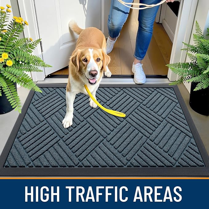 OLANLY Front Door Mat Outside Entrance 33x21, Waterproof Heavy-Duty Doormat | - Image 6