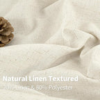 YoungsTex Linen Curtains 54 Inch Length 2 Panels - Image 3