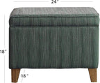 Homepop Home Decor | Medium Square Storage Ottoman - Image 3
