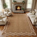 GarveeHome 6x9 Scalloped Area Rug Soft Washable Rug by GarveeHome
