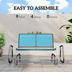 Outsunny 2-Person Outdoor Glider Bench, Patio Double Swing Rocking Chair - Image 5