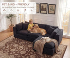 110'' Oversized Cloud Sectional Boneless Couch - Image 7