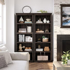 GarveeHome 5 Tier Farmhouse Bookcase, 67.4 in Tall Book Shelf - Image 4
