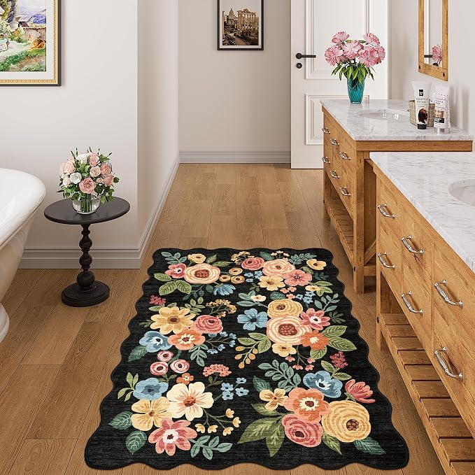 DUKINO 3x4 Rug, Non Slip Floral Washable Area Rug - Image 3