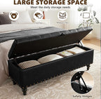 Mangodan 50" Storage Ottoman Bench, Tufted Ottoman - Image 3