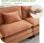 Oprisen 86" Modular Sectional Sofa, Comfy Cloud Couch Sectional Sofa, Chenille - Image 2