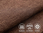 Stellhome Fall Burlap Throw Pillow Covers Square Solid Farmhouse Linen Cushion - Image 2
