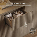 SICOTAS Buffet Cabinet with Storage 109.4" Large Modern Accent Storage Cabinet - Image 4