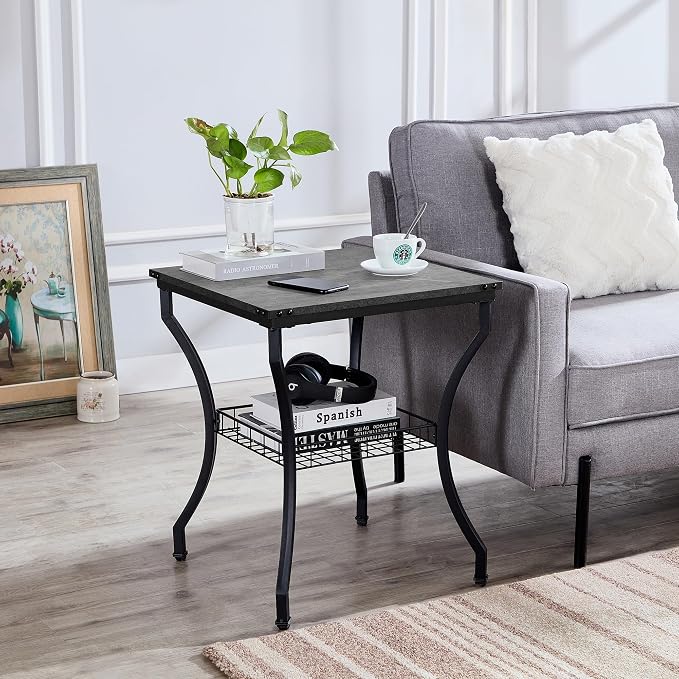 VECELO 3 Pieces Living Room Table Sets, Coffee and End Tables - Image 4