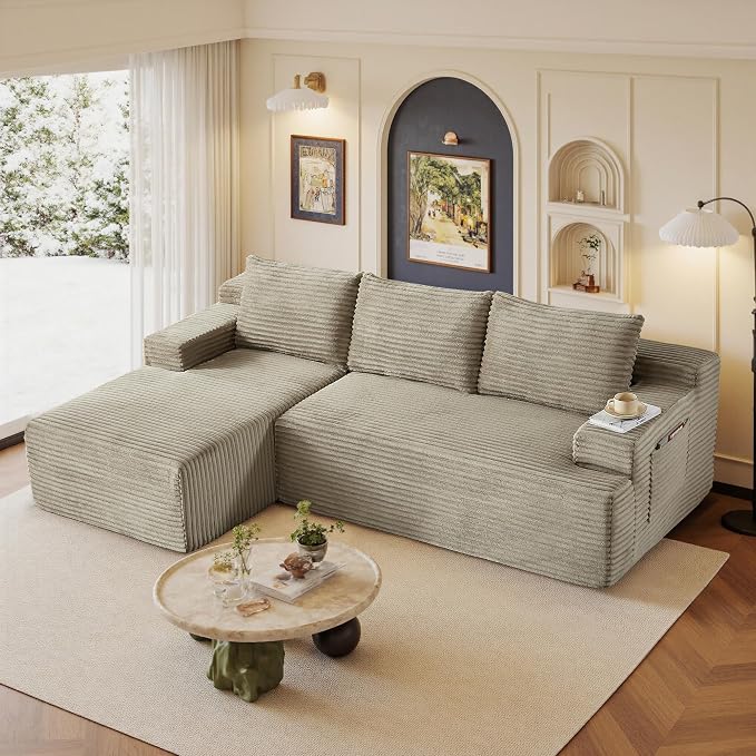 96" Sectional Couches for Living Room Cloud Couch Sofa by AWarmHomeForYou