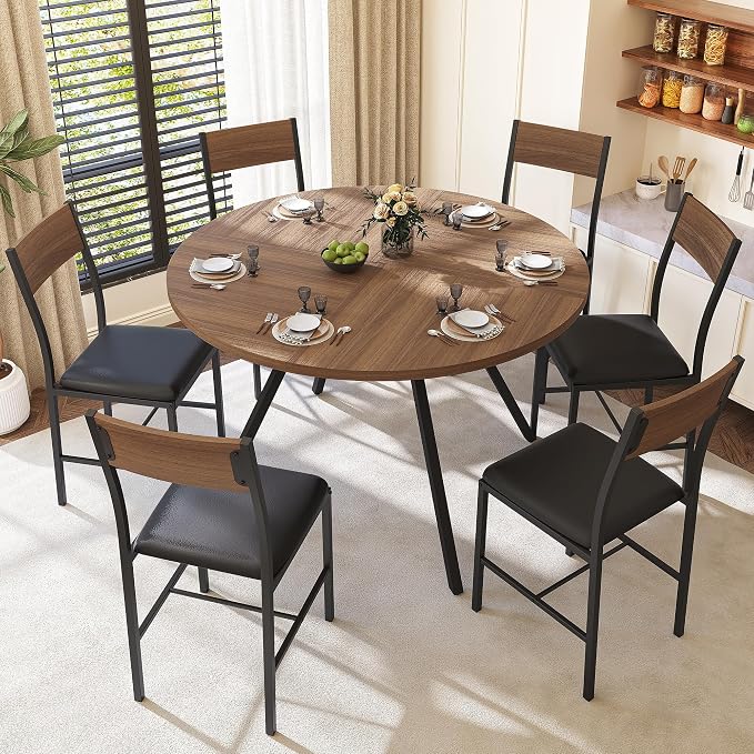 Pamapic 47'' Round Dining Table Set - Image 7