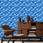 HOMETITUTE Ocean Blue Wave Pattern Wallpaper Peel and Stick Self Adhesive Vinyl - Image 8