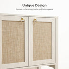 SICOTAS Rattan Sideboard Buffet Cabinet - Image 3