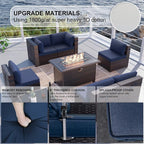 Kullavik 8 Pieces Outdoor Patio Furniture Set, Sectional Sofa Set - Image 3