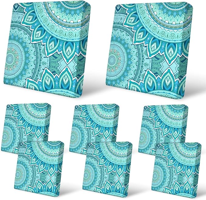 8Pcs Patio Cushion Covers Stretch Outdoor Furniture Protector Slipcovers | by pickyNproud