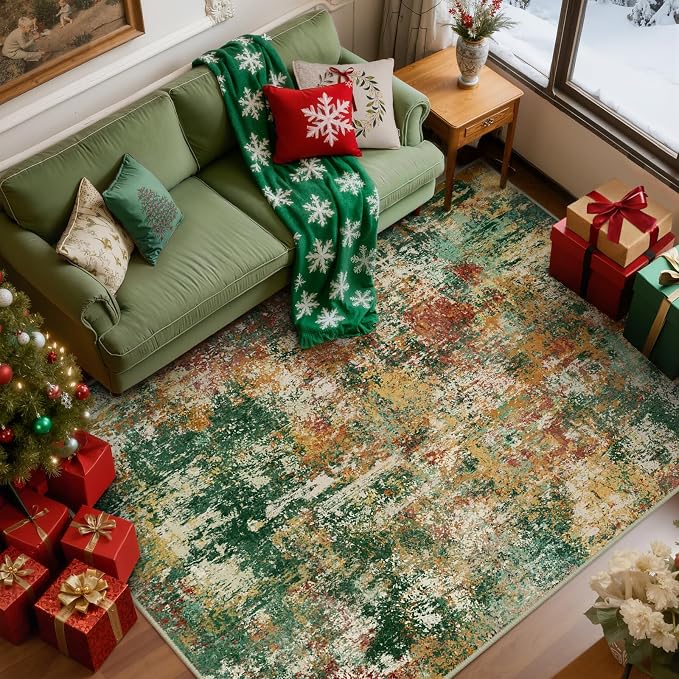 RELEANY Washable 8'x10' Abstract Area Rug - Image 9