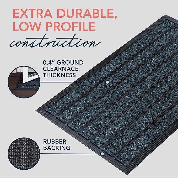 ubdyo Extra Durable Door Mat Outside Entrance | Dirt Trapping, Non-Slip Backing - Image 4