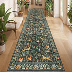 DUKINO 3x12 Runner Rug for Hallway, Washable Animal Rug for Kitchen, Low Pile by DUKINO