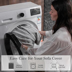 OHSIO Couch Cushion Covers for Sectional Sofa, Stretch Soft Sofa Slipcovers - Image 6