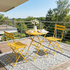 GarveeLife 3 Piece Outdoor Bistro Set, Metal Patio Furniture Set - Image 7