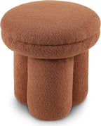 Furniture of America Rami Modern 17-inch Mushroom-Shape Upholstered Ottoman - Image 4