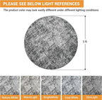 Aelenmu Round Rug 5ft Washable Rug - Image 2