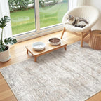 3x4 Rugs for Entryway, Washable Area Rug, Taupe | Small Rug for Kitchen - Image 4