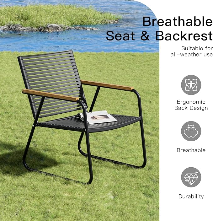 4-Piece Patio Furniture Set, Compact Outdoor Conversation Set - Image 5